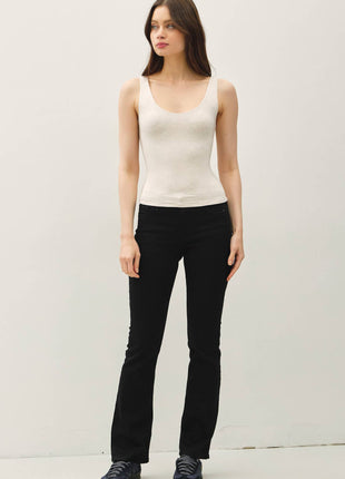 NEW SHADE[SOFT CORE] BASIC SCOOP NECK TANK: CHOCOLATE MILK / S