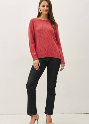 [NEW SHADE]RAGLAN SLEEVE SLUB PULLOVER SWEATER: OFF WHITE / L