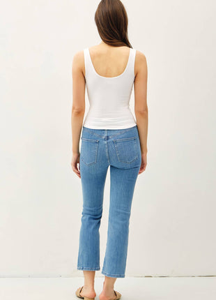 NEW SHADE[SOFT CORE] BASIC SCOOP NECK TANK: CHOCOLATE MILK / S
