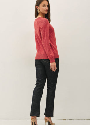 [NEW SHADE]RAGLAN SLEEVE SLUB PULLOVER SWEATER: OFF WHITE / L