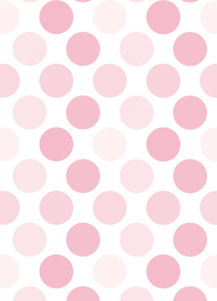 Pattern of pink and light pink circles on a white background