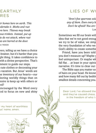 Sheet of paper with text and illustrations of plants on a white background