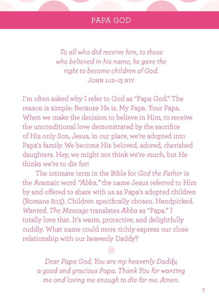 Text page with religious text and pink decorative elements