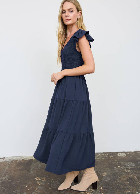 Navy Midi Dress, Modest Dress