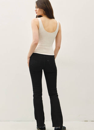 NEW SHADE[SOFT CORE] BASIC SCOOP NECK TANK: CHOCOLATE MILK / M