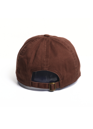 Brown baseball cap on a white background