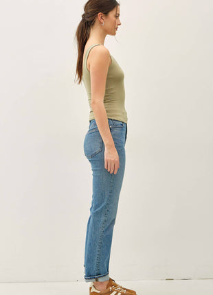 NEW SHADE[SOFT CORE] BASIC SCOOP NECK TANK: CHOCOLATE MILK / M
